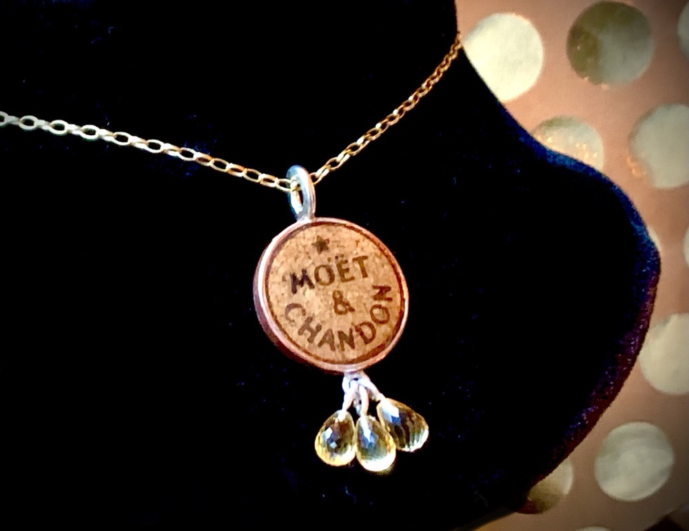 Champagnehanger met druppel citientjes