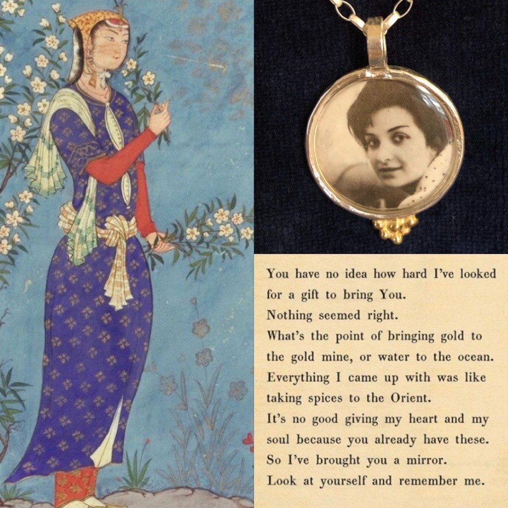 Hanger met foto van prachtige Perzische dame (opdracht dochter)