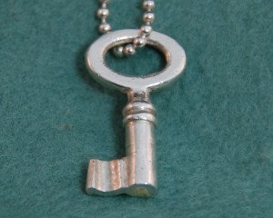 Hanger zilver gegoten sleutel