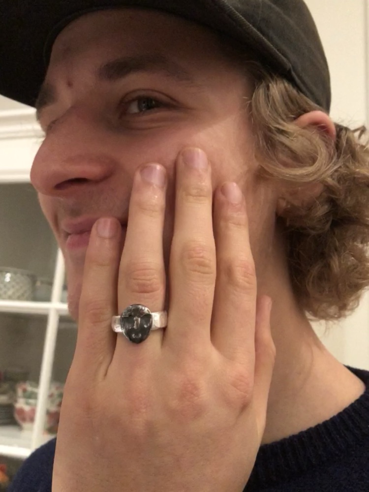 Samen gieten met neef Derk, eigen ontwerp